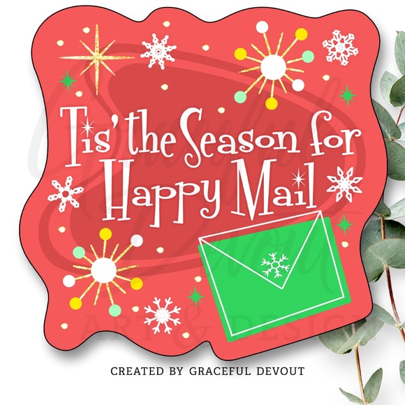 Tis The Season for Happy Mail -2" (inches) (96ct.) [GD176-96] - Picture 1 of 1